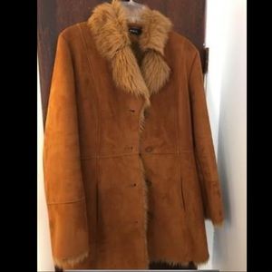Beautiful Suede & faux fur women coat